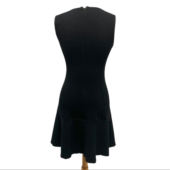 Theory Black Sleeveless Flounce Hem LBD Dress - Picture 4 of 9